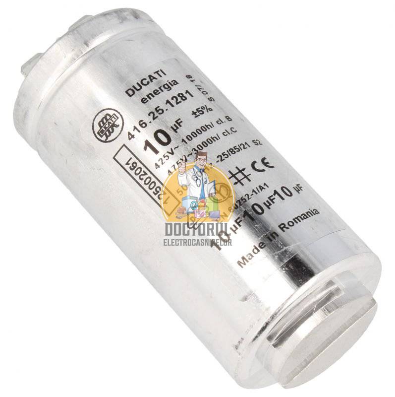Condensator pornire motor , masina de spalat vase Electrolux Original 10 uf