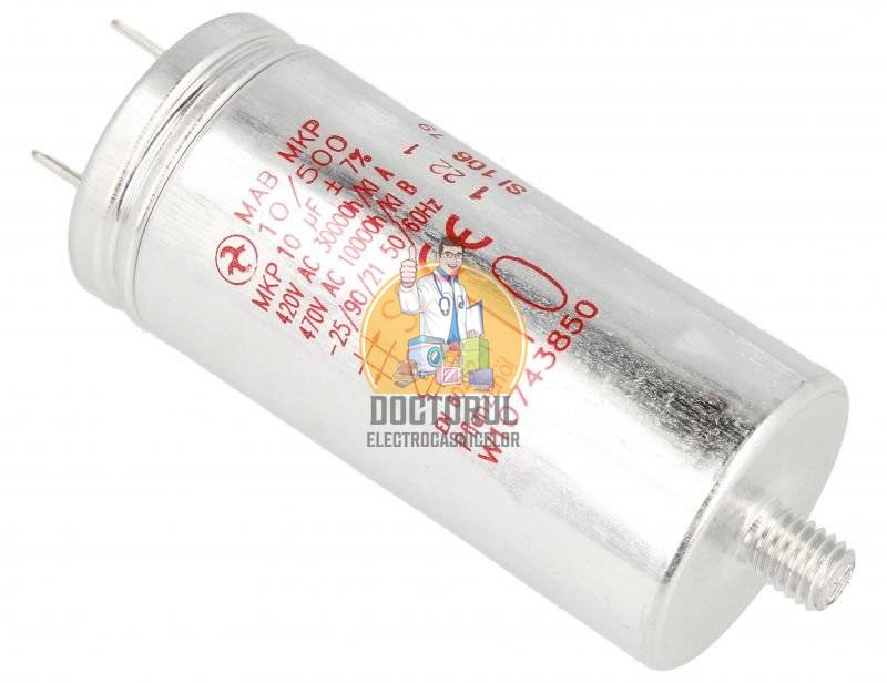 Condensator pornire motor , masina de spalat vase Ignis 10uf Original
