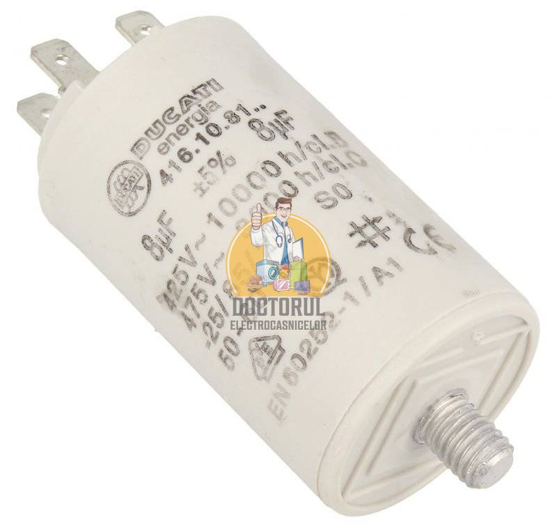 Condensator pornire motor uscator de rufe Samsung 8 uf 