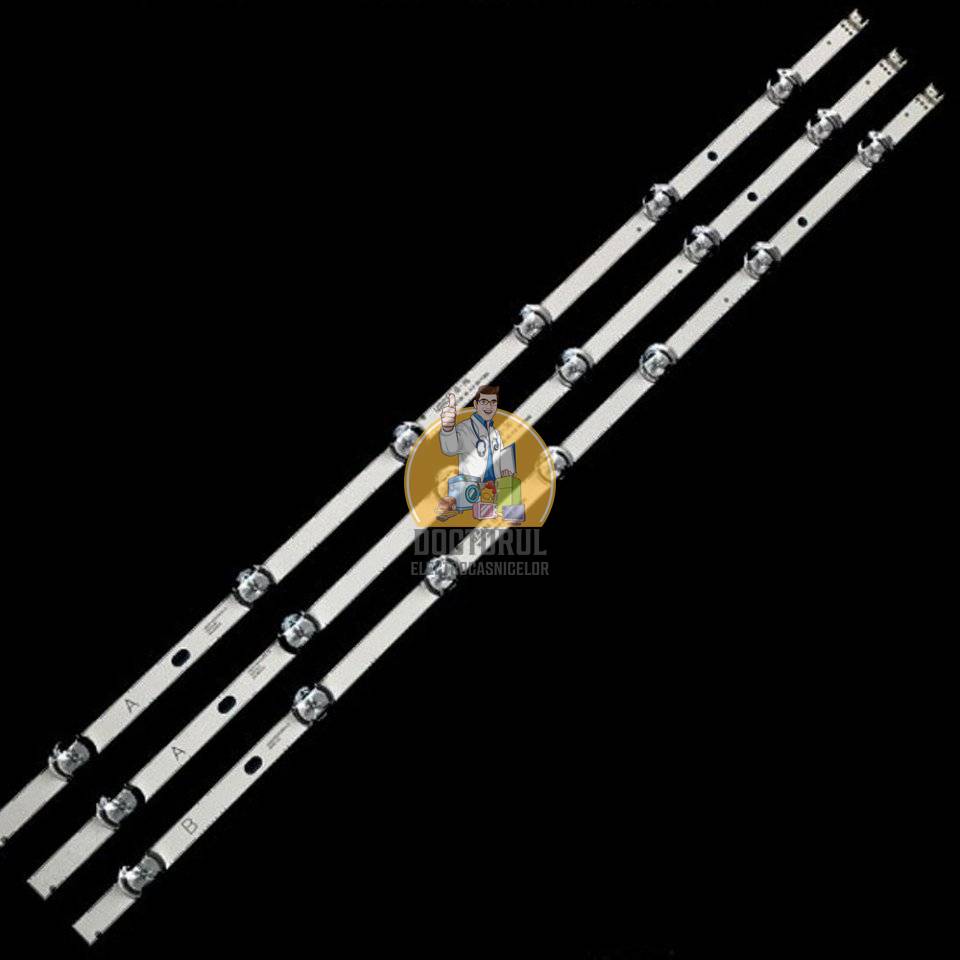 Set barete led , Televizor LG 32 inch , 2 barete cu 6 led-uri si 1 bareta cu 7 led-uri