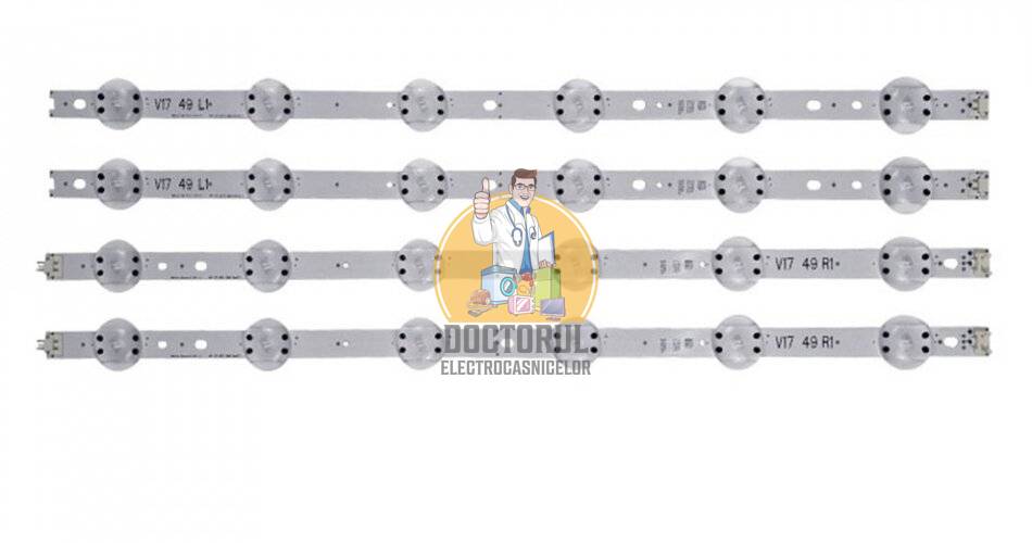Set barete led , Televizor LG 49 inch , 4 barete cu 6 led-uri