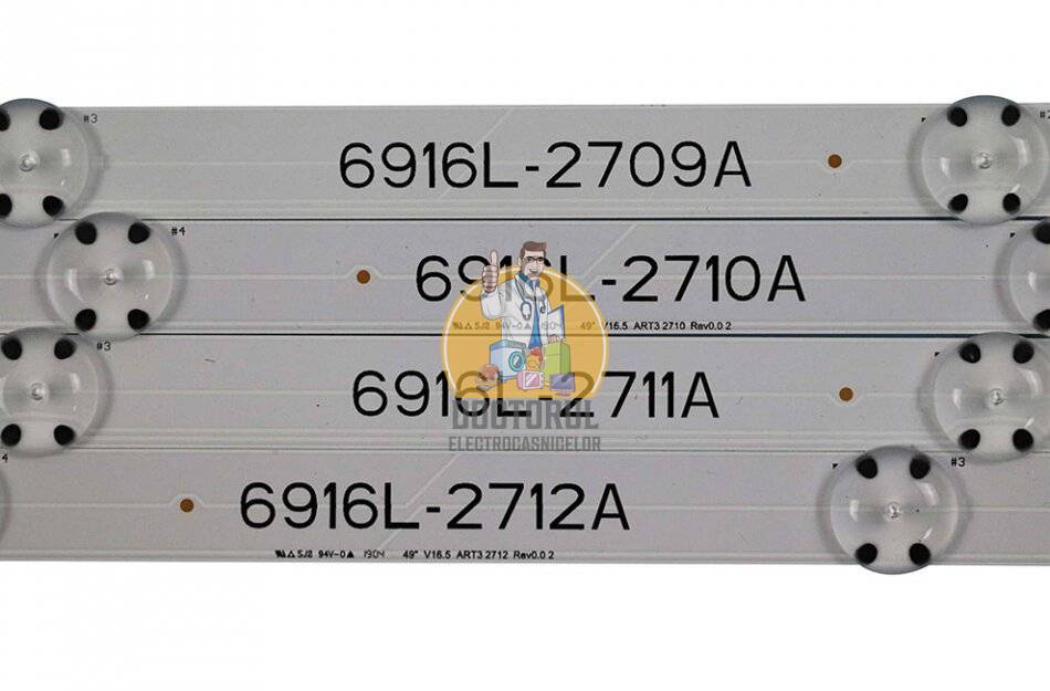Set barete led , Televizor LG 49 inch , 8 barete cu 4 led-uri