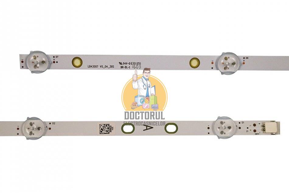 Set barete led , Televizor Nei 43 inch , 4 barete cu 7 led-uri Originale