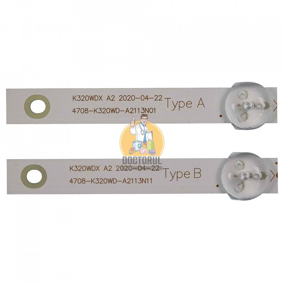 Set barete led , Televizor Panasonic 32 inch , K320WDX A2 set 2 barete cu 6 led-uri