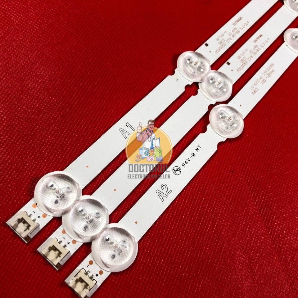 Set barete led , Televizor Panasonic 32inch , 2 barete cu 7 led-uri si 1 bareta cu 8 led-uri (2A1+1A2)