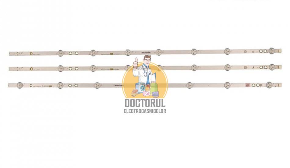 Set barete led , Televizor Panasonic 40 inch , 2 barete cu 8 led-uri si 1 bareta cu 7 led-uri