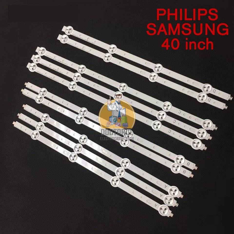 Set barete led , Televizor Philips 40 inch , 10 barete 3A+2B+3C+2D