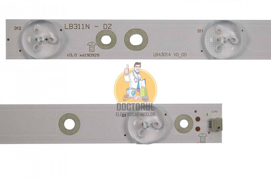 Set barete led , Televizor Philips 43 inch , 5 barete cu 12 led-uri