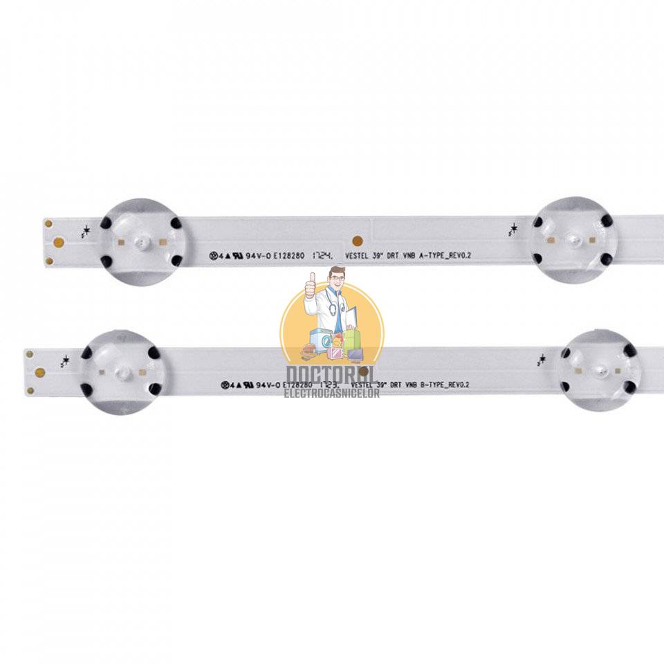 Set barete led , Televizor Finlux 39 inch , 1 bareta cu 8 led-uri si 2 cu 9 led-uri Originale