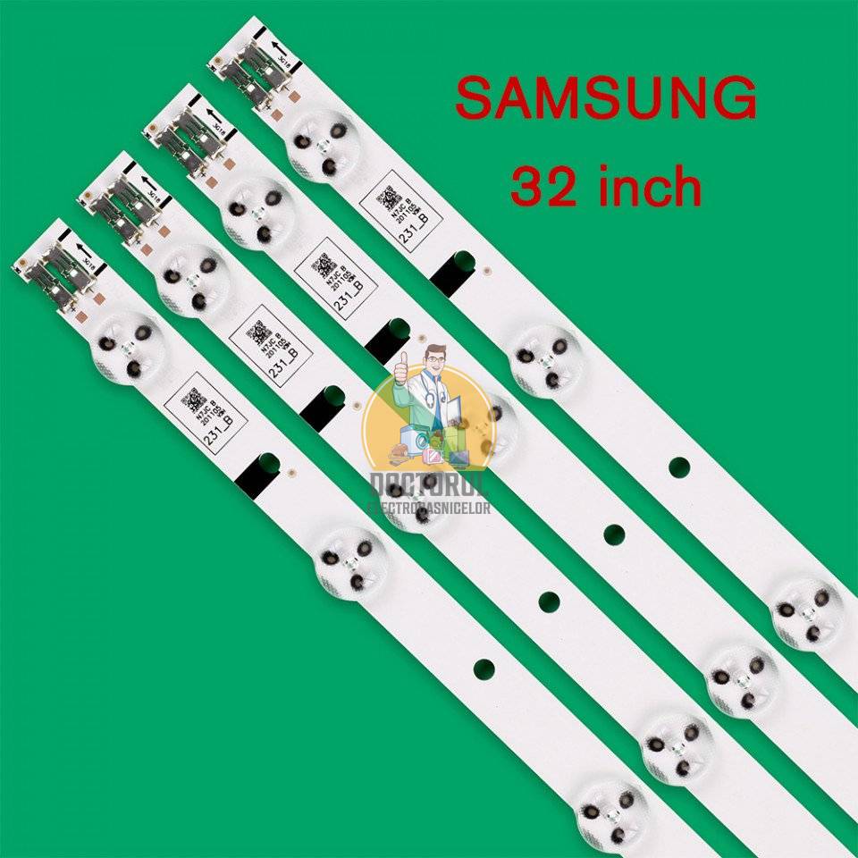 Set barete led , Televizor Samsung 32 inch , 4 barete cu 8 led-uri