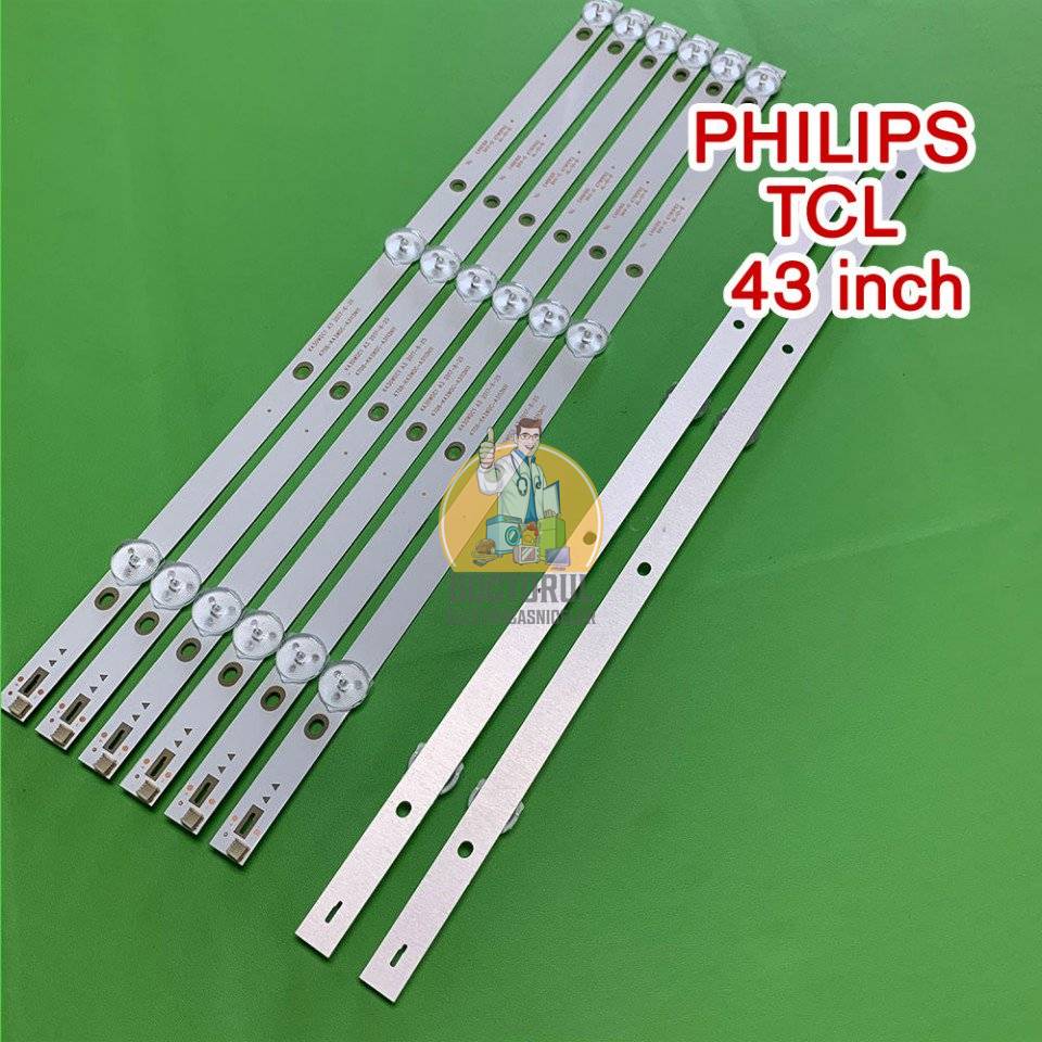 Set barete led , Televizor Philips 43 inch , 8 barete cu 3 led-uri