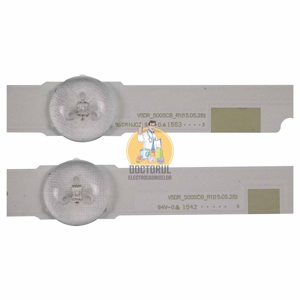 Set barete led , Televizor Samsung 50 inch , 8 barete cu 6 led-uri si 8 barete cu 7 led-uri