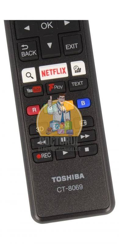 Telecomando Ricambio Per TV Toshiba/Hitachi – Modelli CT-8555, RC43161, CT-8562, 43UA2B, 50UA20, 65UA6B E Compatibili (Senza Voce) - 4