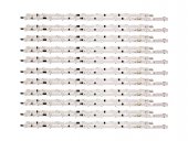 Set barete led , Televizor Samsung 65 inch , 11 barete cu 9 led-uri si 11 barete cu 11 led-uri